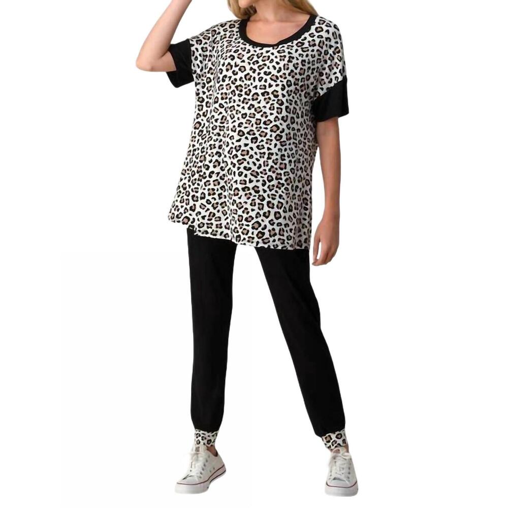 NEW BLUMIN leopard loungewear set - plus in multi